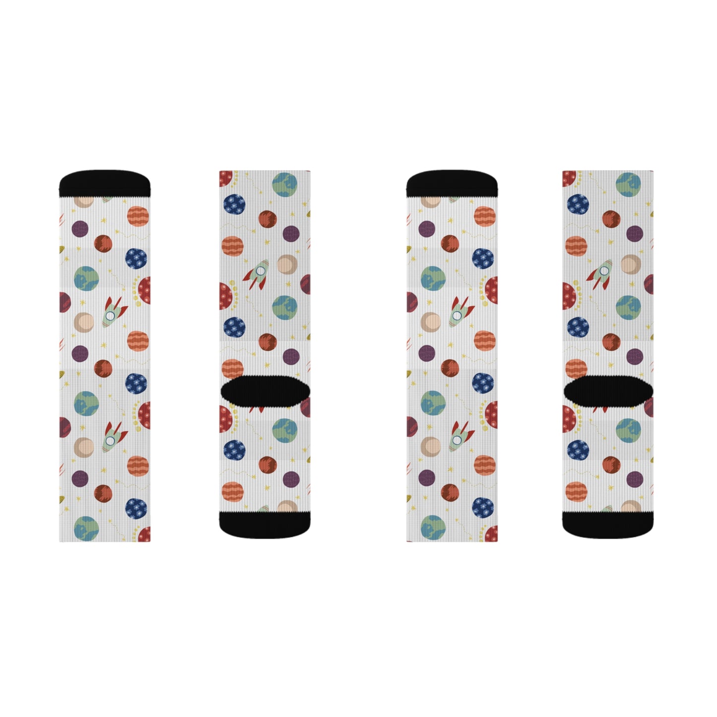 Planet pattern Socks - Sublimation