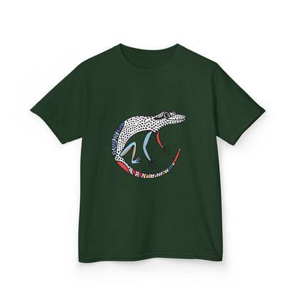Kids Lizard Graphic Tee — Colorful Patterned Chameleon Shirt
