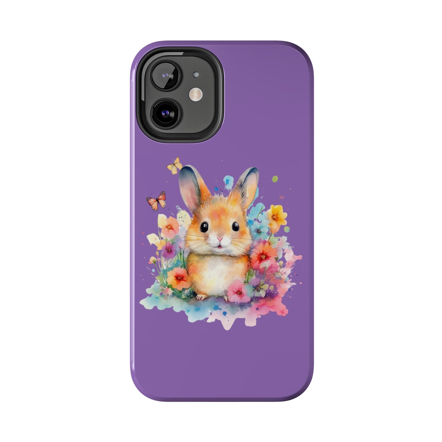 Light Purple Tough Phone Cases Rabbit Design