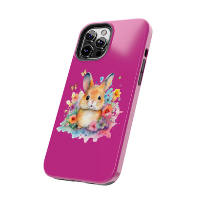 Pink Tough Phone Cases Rabbit Design