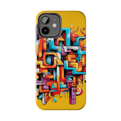 Yellow Tough Phone Cases - Graffiti Design