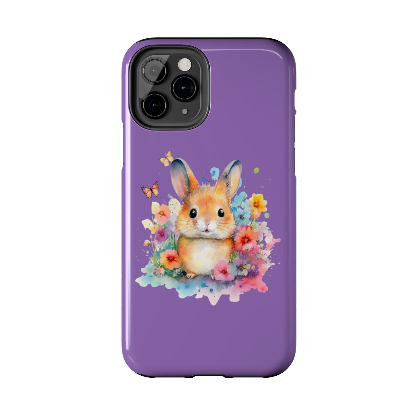 Light Purple Tough Phone Cases Rabbit Design