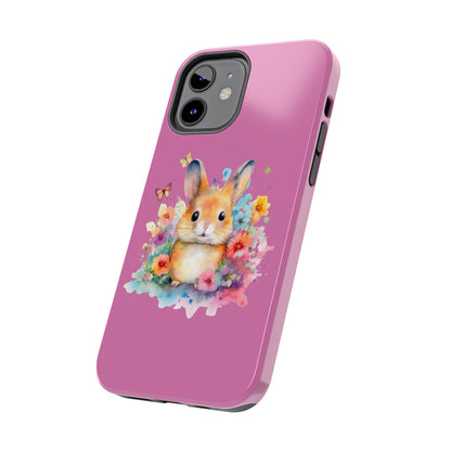 Like Pink Tough Phone Cases Rabbit Design