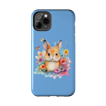 Light Blue Tough Phone Cases Rabbit Design