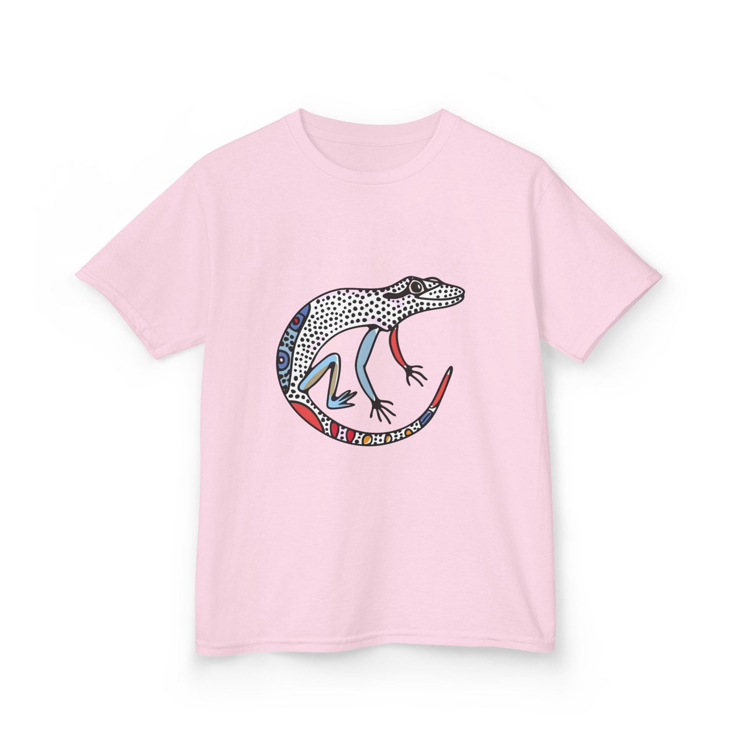Kids Lizard Graphic Tee — Colorful Patterned Chameleon Shirt