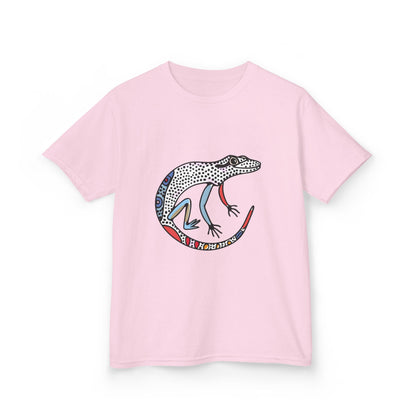Kids Lizard Graphic Tee — Colorful Patterned Chameleon Shirt