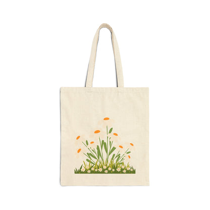 Cotton Canvas Tote Bag Daisy