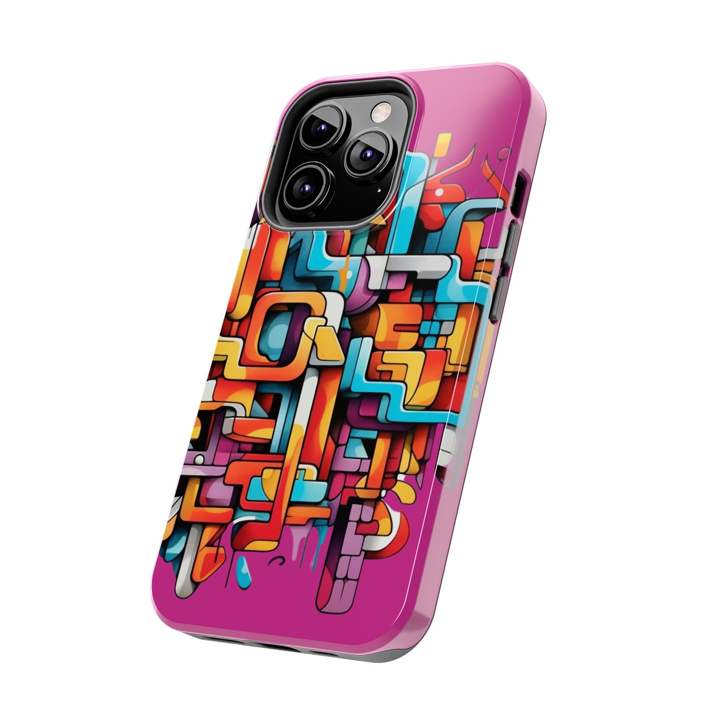 Fuschia Tough Phone Cases - Graffiti Design