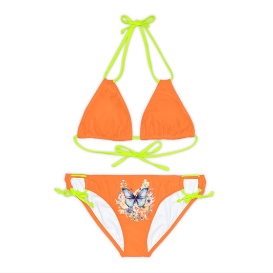 Crusta Strappy Bikini Set (AOP) with Butterfly design