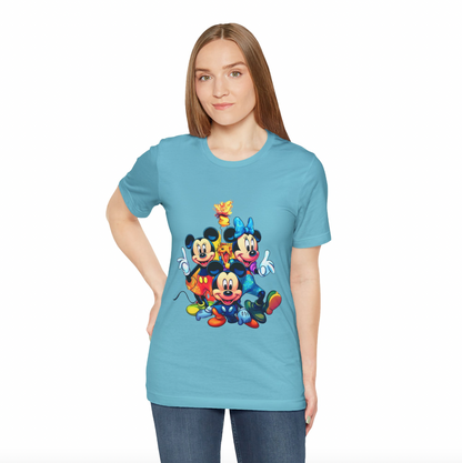 Disney Print tshirt, Mickey Mouse, t-shirt for kids, teen sleeveless, adult shirt, colorful summer apparel, men women clothe, printed