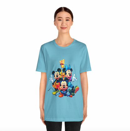 Disney Print tshirt, Mickey Mouse, t-shirt for kids, teen sleeveless, adult shirt, colorful summer apparel, men women clothe, printed