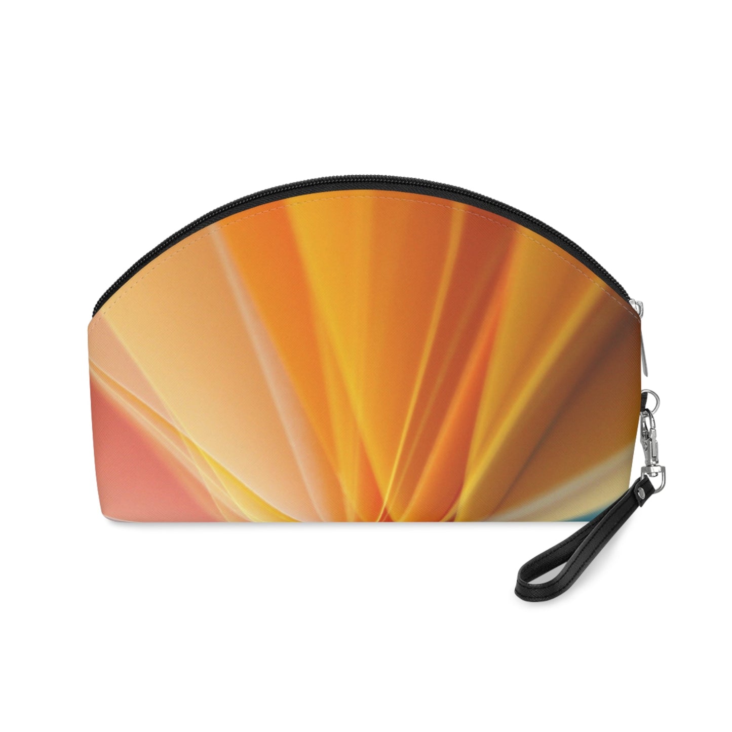 Abstract Light Burst Makeup Bag – Colorful Geometric Cosmetic Pouch with Wrist Strap | Travel Beauty Organizer | Mother’s Day Gift for Mom - JennyCool