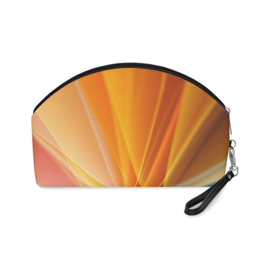 Abstract Light Burst Makeup Bag – Colorful Geometric Cosmetic Pouch with Wrist Strap | Travel Beauty Organizer | Mother’s Day Gift for Mom - JennyCool