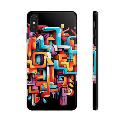 Black Tough Phone Cases - Graffiti Design - JennyCool