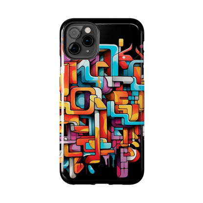 Black Tough Phone Cases - Graffiti Design - JennyCool