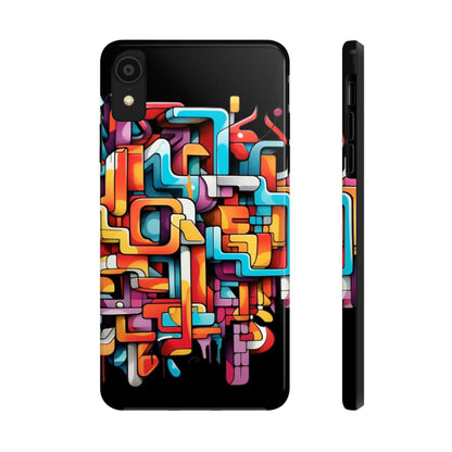 Black Tough Phone Cases - Graffiti Design - JennyCool