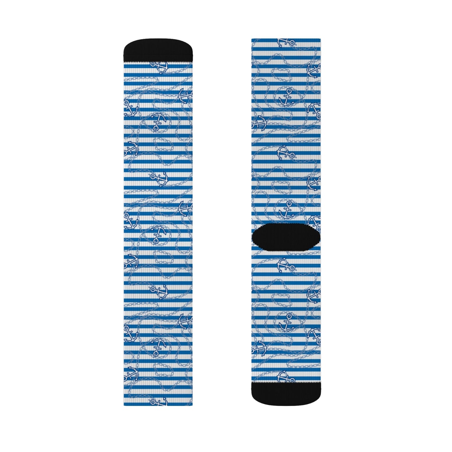 Blue Striped Socks - Sublimation - JennyCool