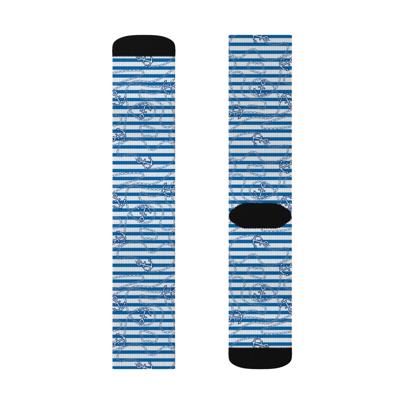 Blue Striped Socks - Sublimation - JennyCool
