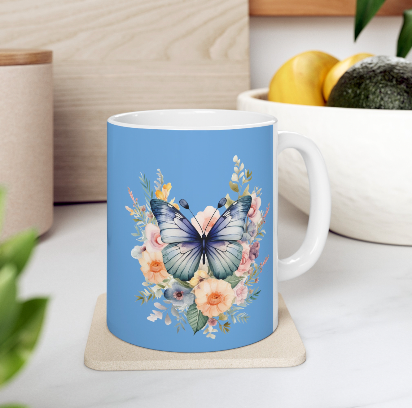 Ceramic Mug Butterfly, (11oz, 15oz)