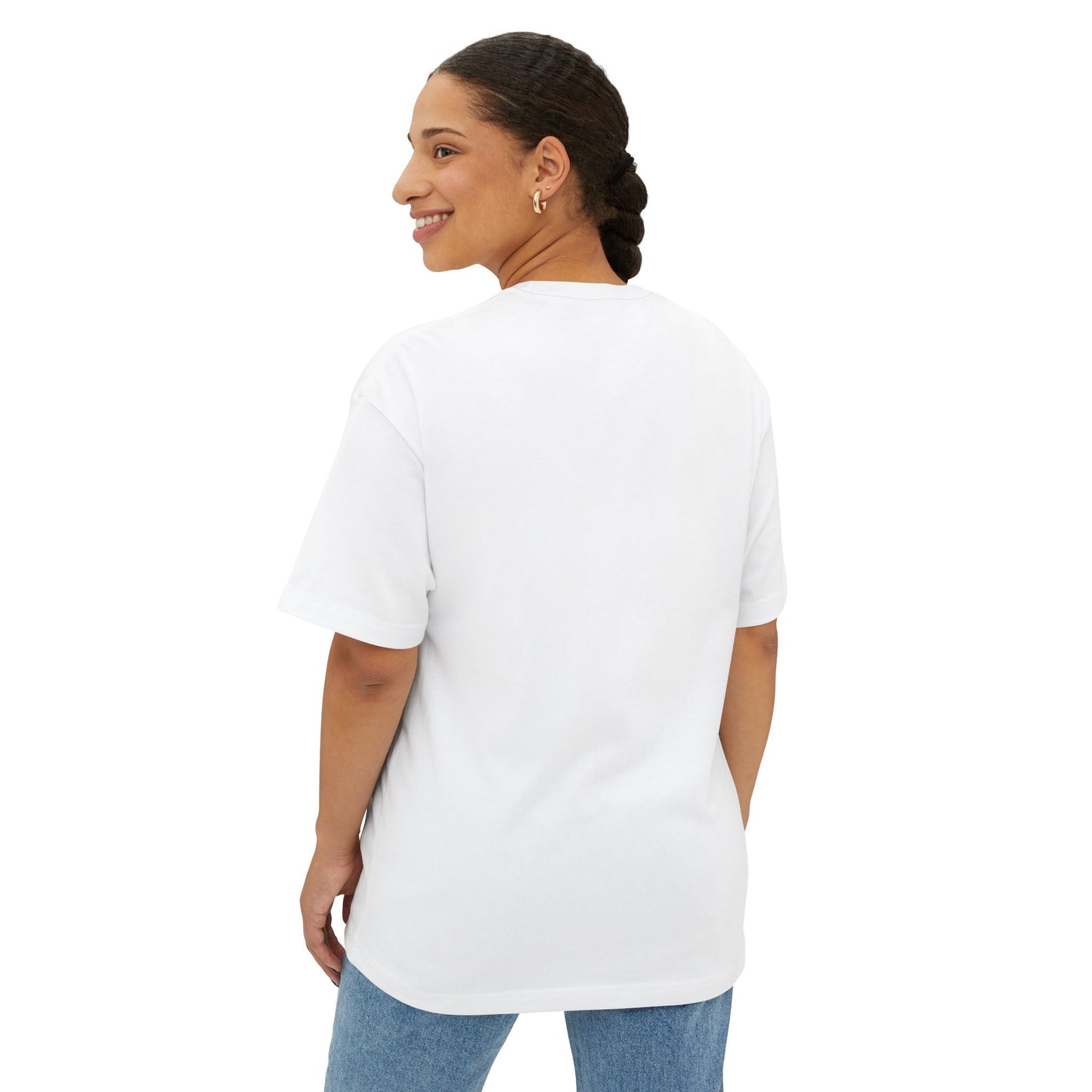 Boxy Tee — Minimal White Oversized T-Shirt - JennyCool