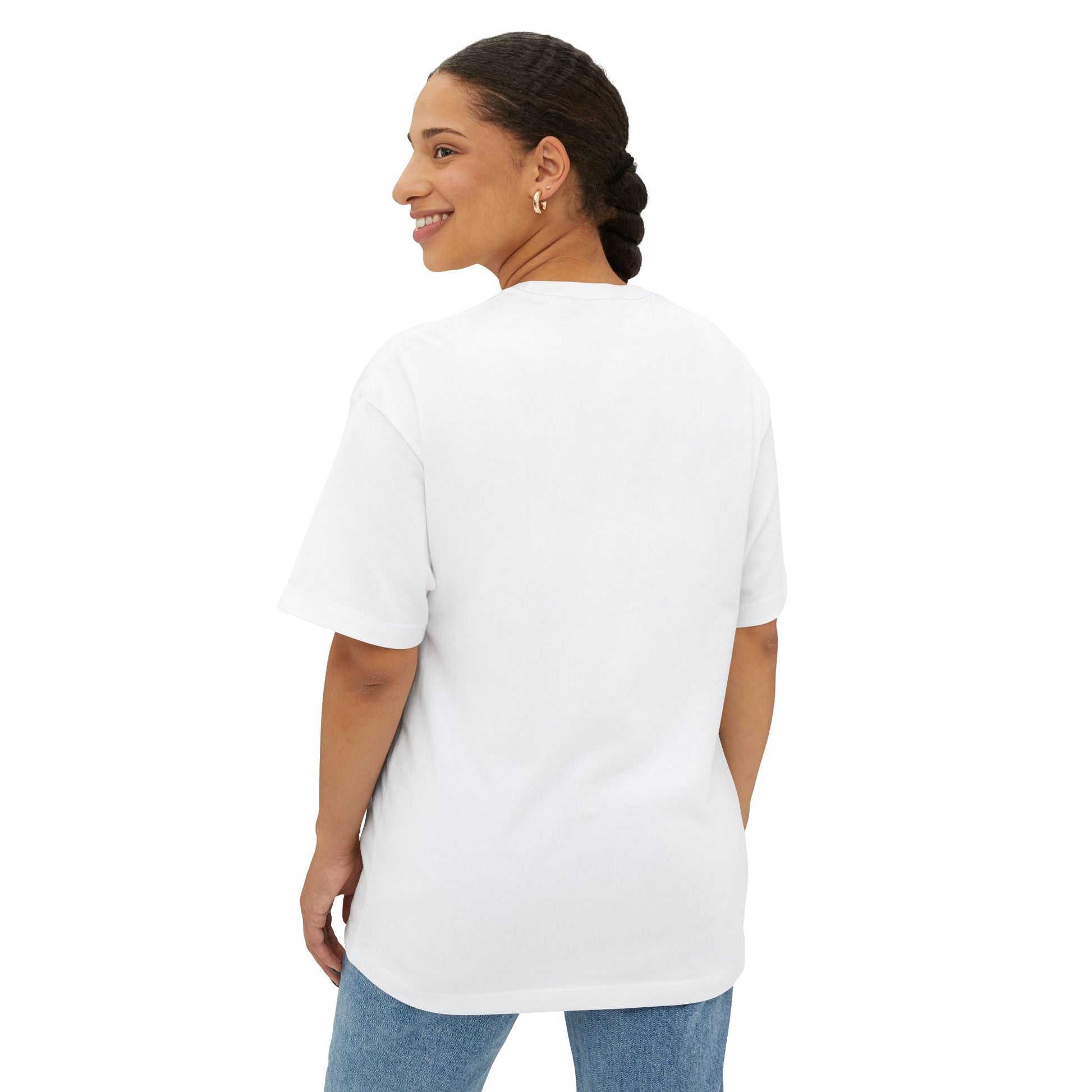 Boxy Tee — Minimal White Oversized T-Shirt - JennyCool