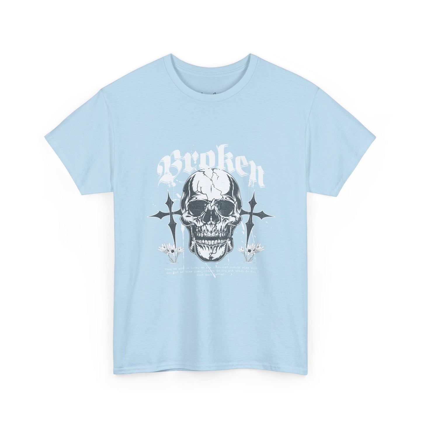 Broken Skull Graphic T-Shirt – Vintage Gothic Streetwear Tee for Men - JennyCool