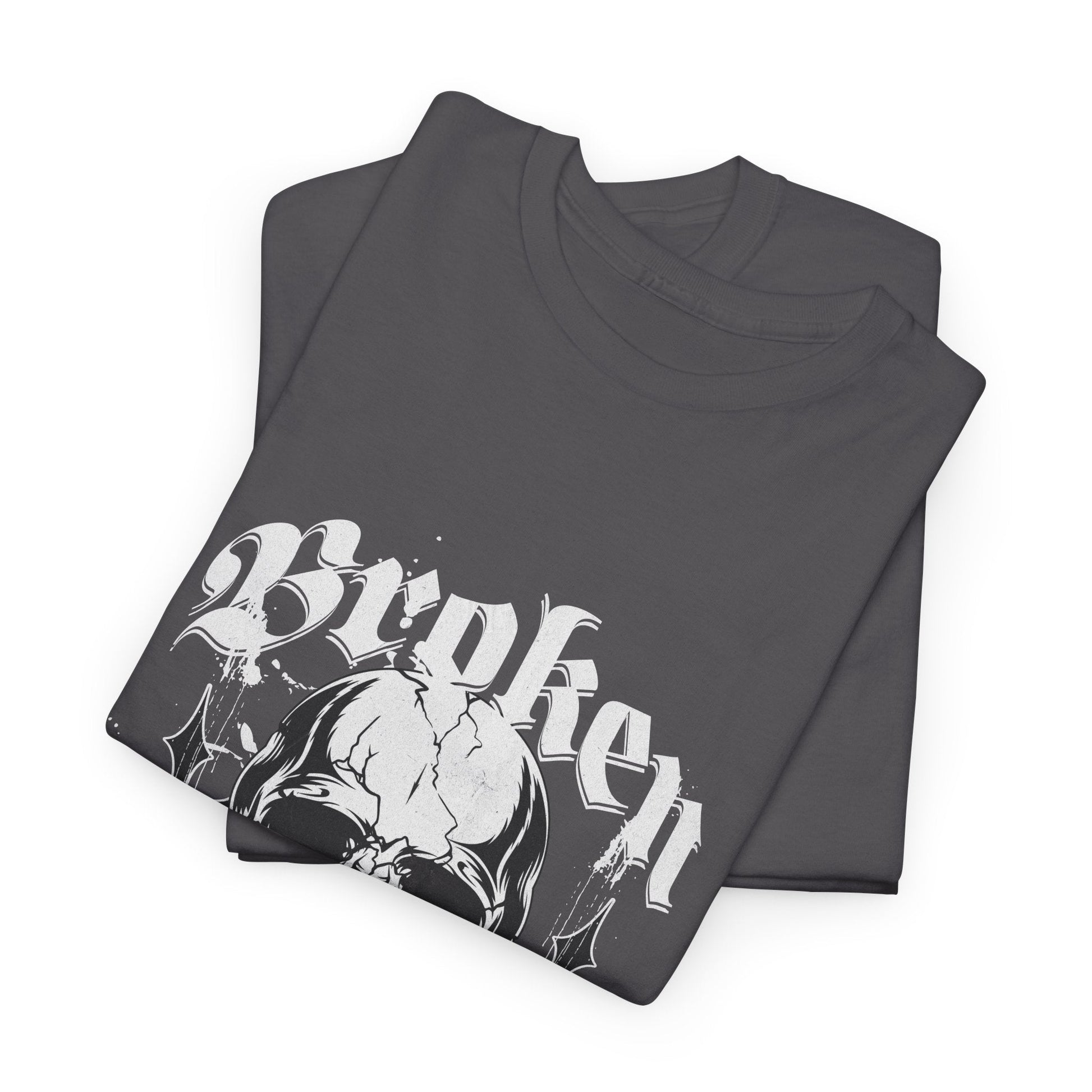 Broken Skull Graphic T-Shirt – Vintage Gothic Streetwear Tee for Men - JennyCool