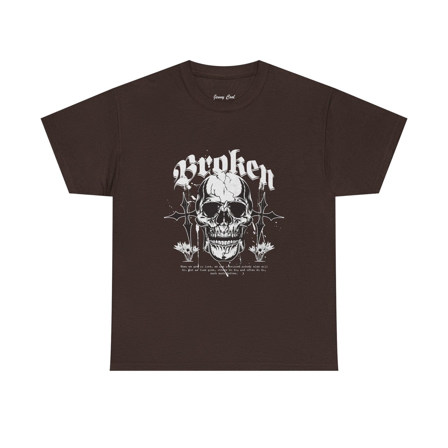 Broken Skull Graphic T-Shirt – Vintage Gothic Streetwear Tee for Men - JennyCool