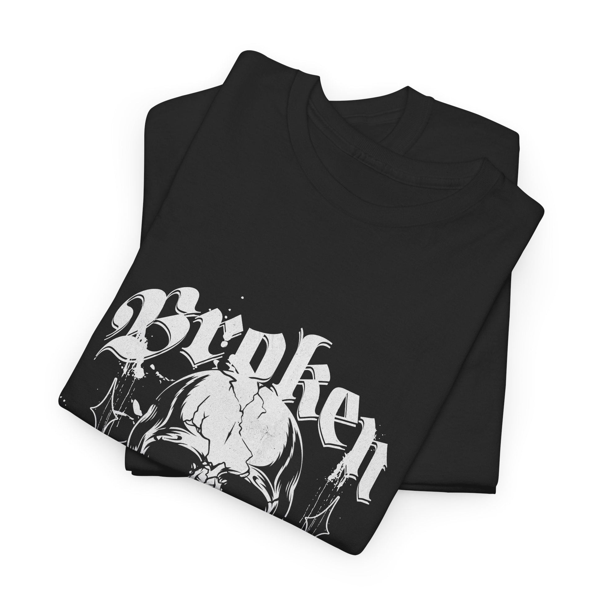 Broken Skull Graphic T-Shirt – Vintage Gothic Streetwear Tee for Men - JennyCool