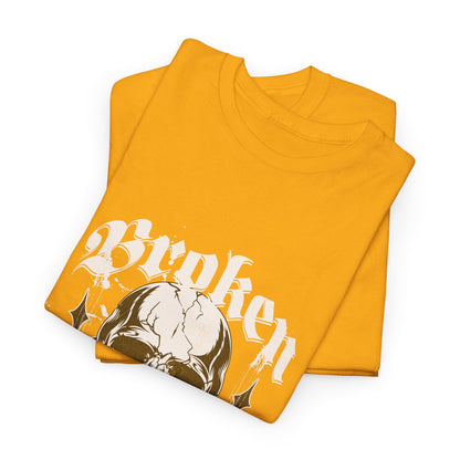 Broken Skull Graphic T-Shirt – Vintage Gothic Streetwear Tee for Men - JennyCool