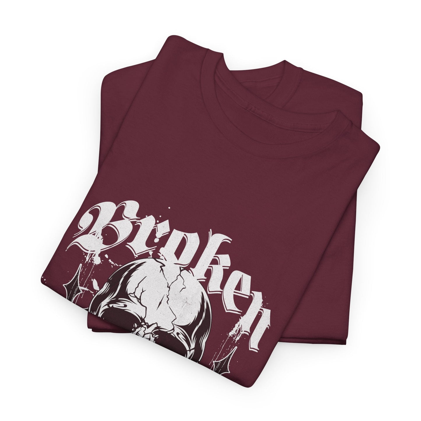 Broken Skull Graphic T-Shirt – Vintage Gothic Streetwear Tee for Men - JennyCool