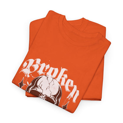 Broken Skull Graphic T-Shirt – Vintage Gothic Streetwear Tee for Men - JennyCool