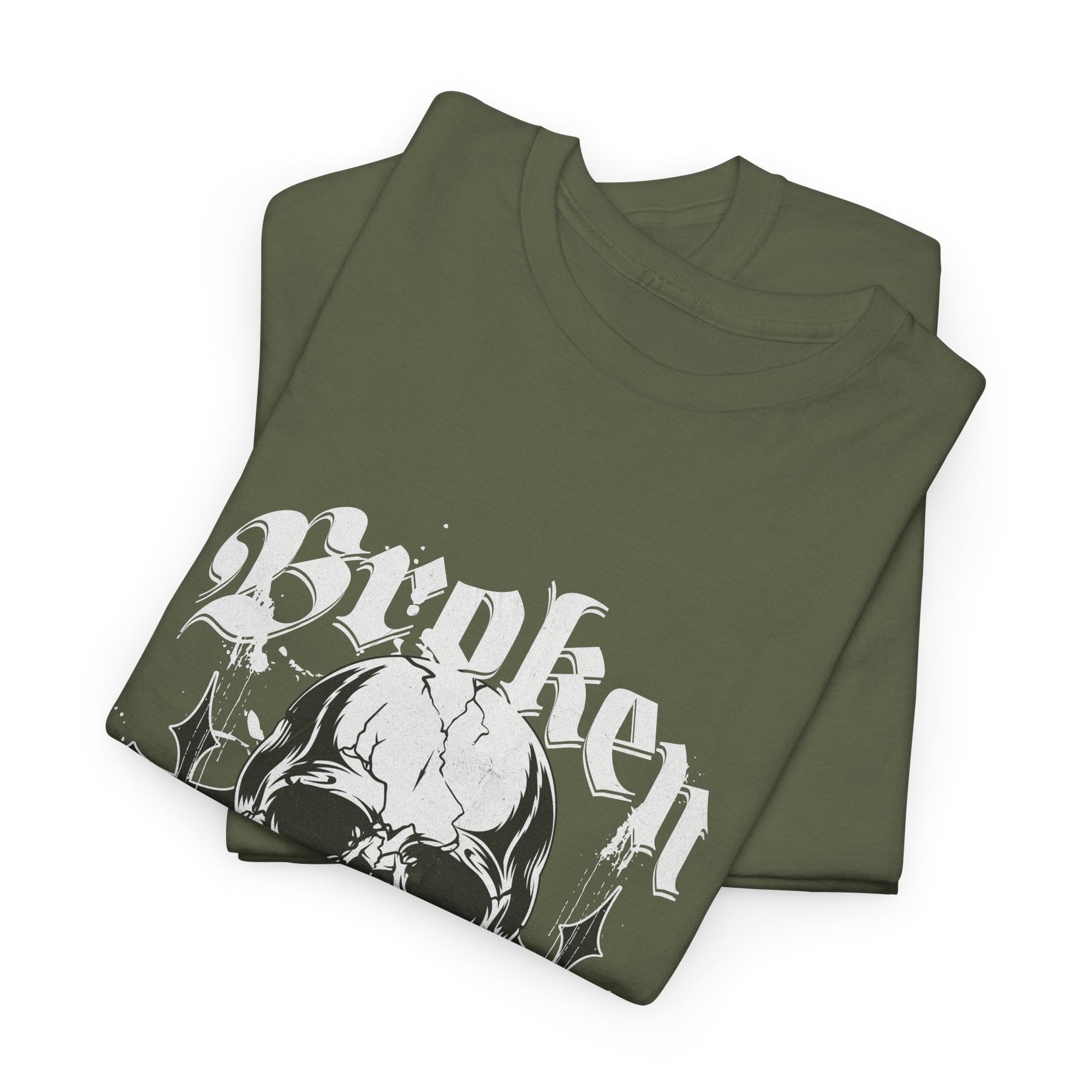 Broken Skull Graphic T-Shirt – Vintage Gothic Streetwear Tee for Men - JennyCool