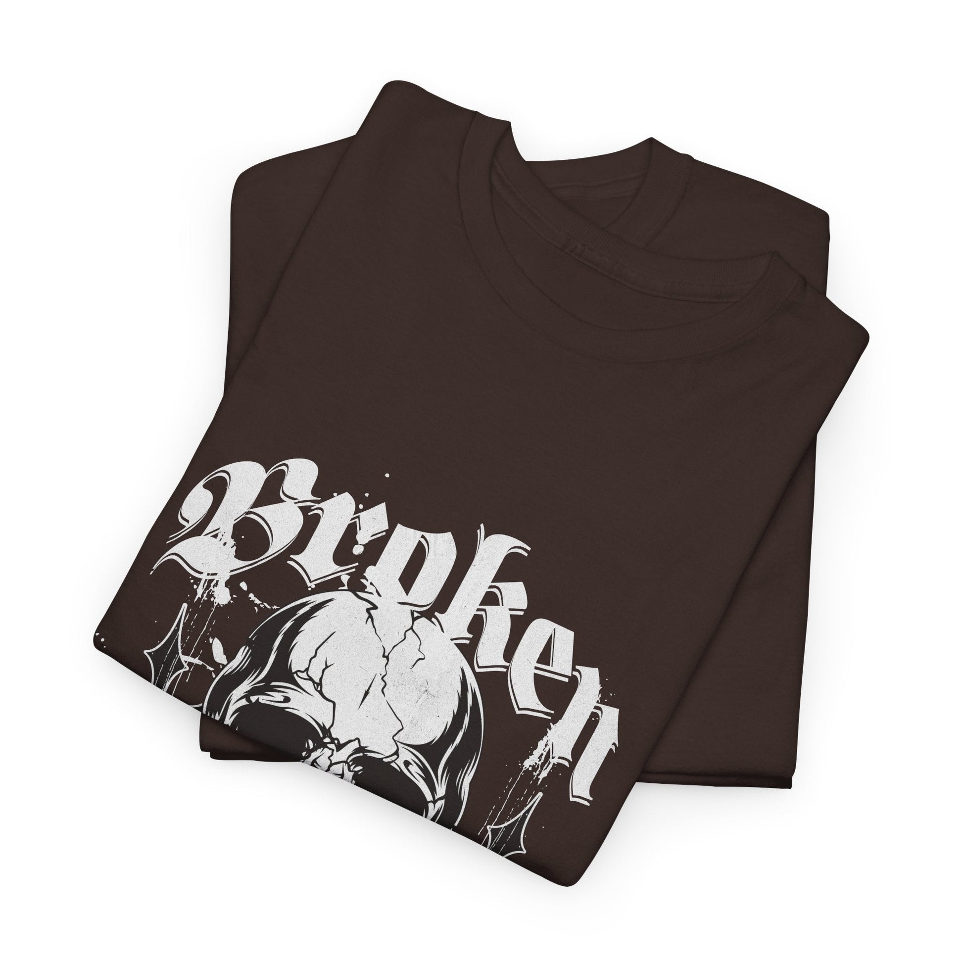 Broken Skull Graphic T-Shirt – Vintage Gothic Streetwear Tee for Men - JennyCool