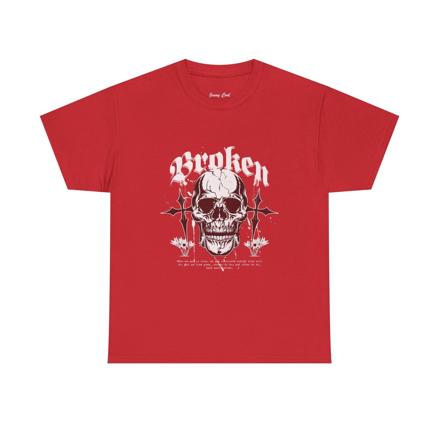 Broken Skull Graphic T-Shirt – Vintage Gothic Streetwear Tee for Men - JennyCool