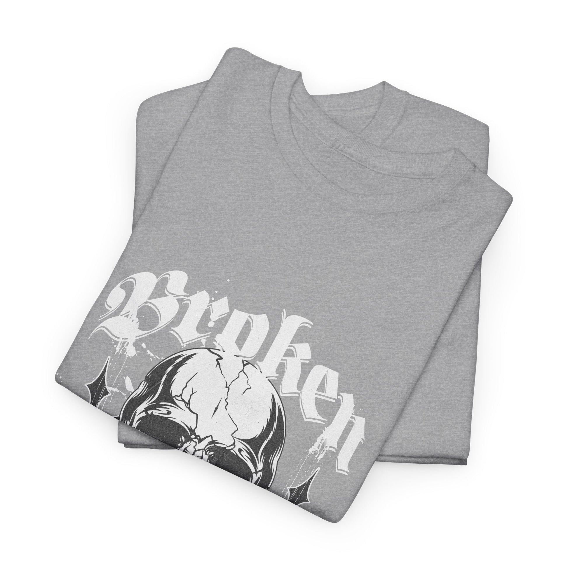 Broken Skull Graphic T-Shirt – Vintage Gothic Streetwear Tee for Men - JennyCool