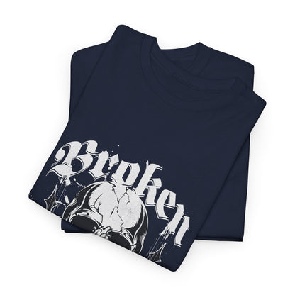 Broken Skull Graphic T-Shirt – Vintage Gothic Streetwear Tee for Men - JennyCool