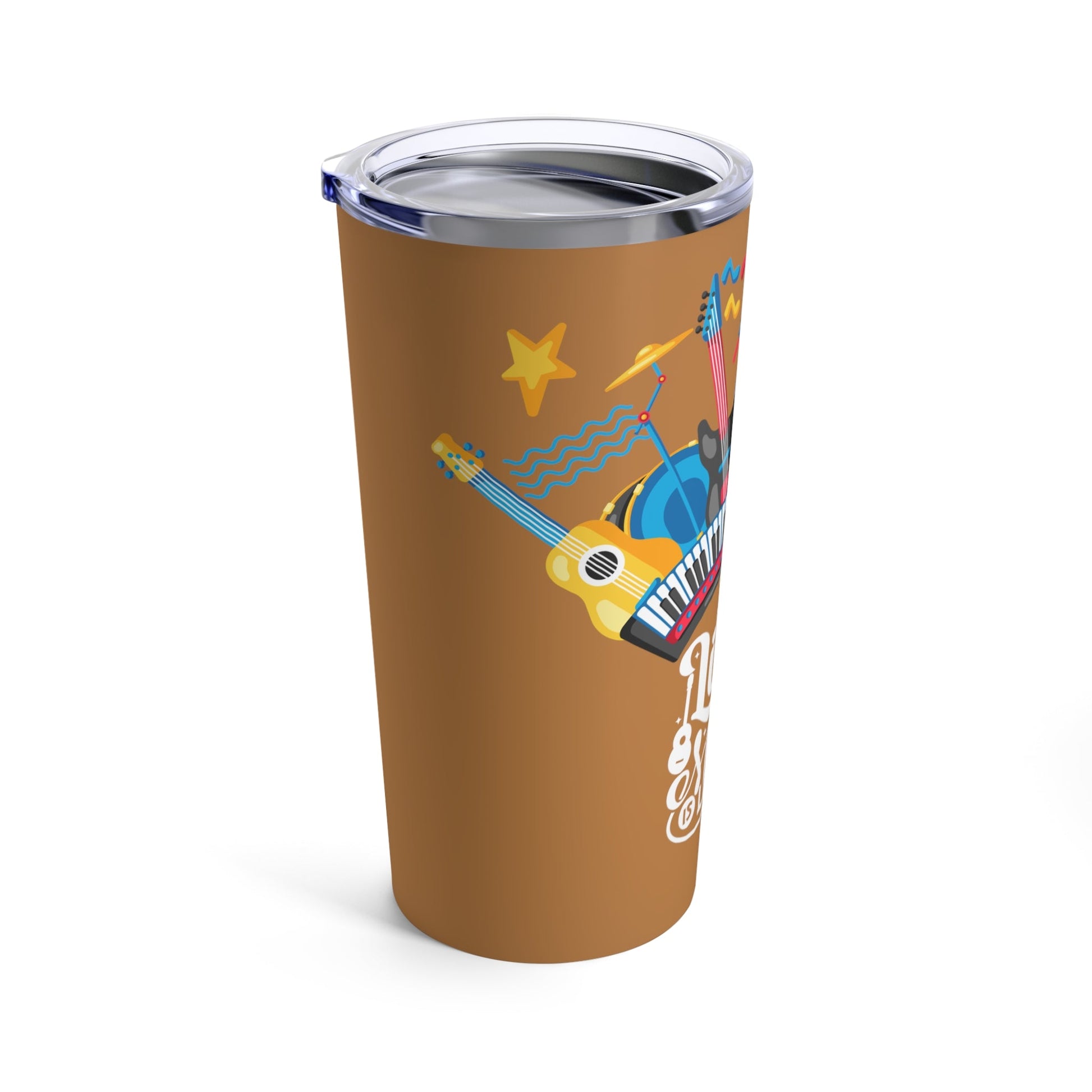 Brown Tumbler for Music Lovers 20oz - JennyCool