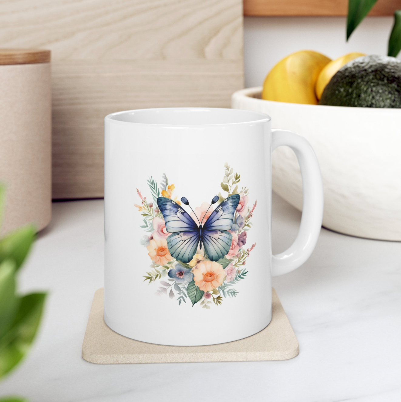 Ceramic Mug Butterfly, (11oz, 15oz)