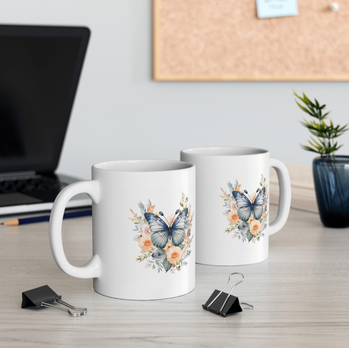 Ceramic Mug Butterfly, (11oz, 15oz) - JennyCool