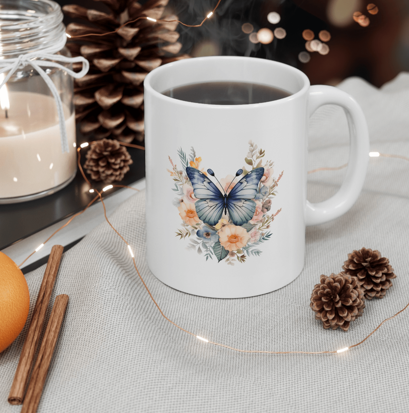 Ceramic Mug Butterfly, (11oz, 15oz) - JennyCool