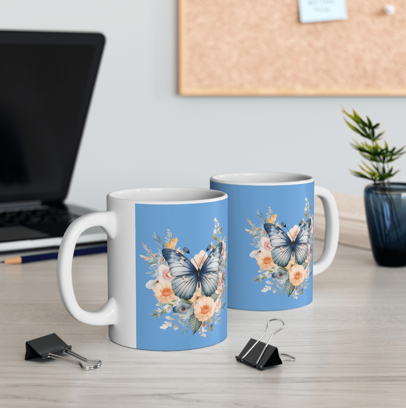 Ceramic Mug Butterfly, (11oz, 15oz) - JennyCool