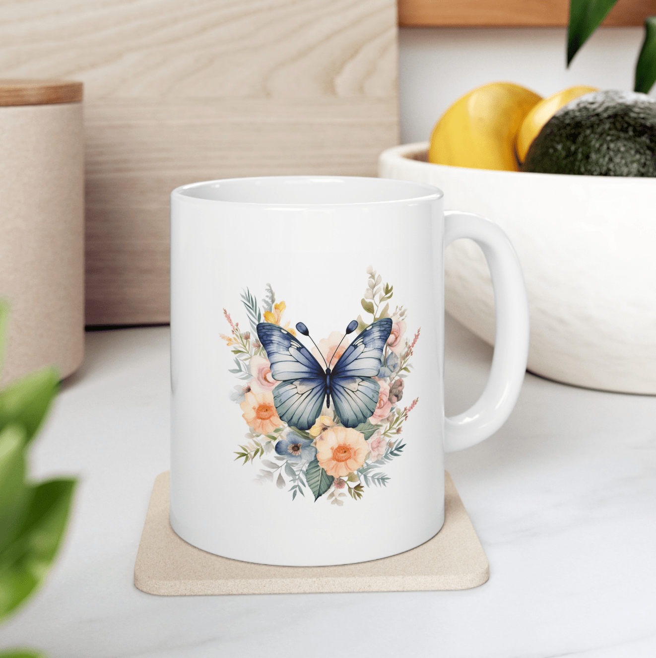 Ceramic Mug Butterfly, (11oz, 15oz) - JennyCool