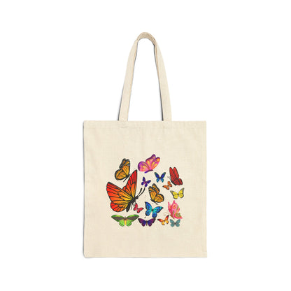 Cotton Canvas Tote Bag Butterflies - JennyCool