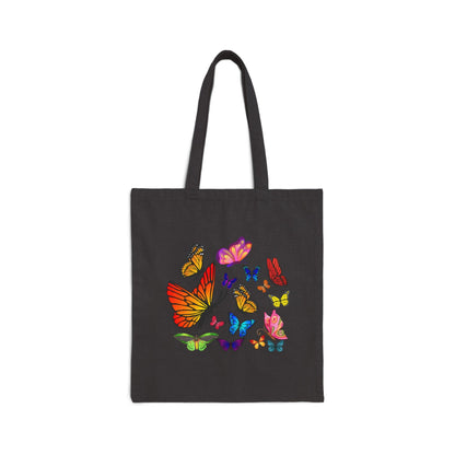 Cotton Canvas Tote Bag Butterflies - JennyCool