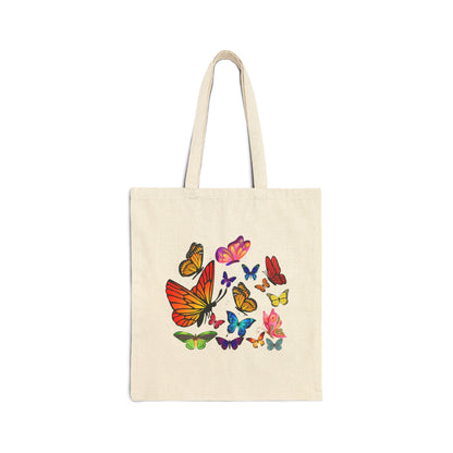 Cotton Canvas Tote Bag Butterflies - JennyCool