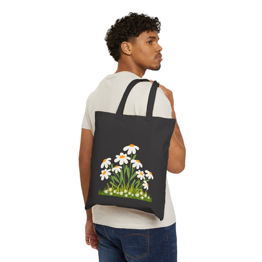 Cotton Canvas Tote Bag Daisy - JennyCool
