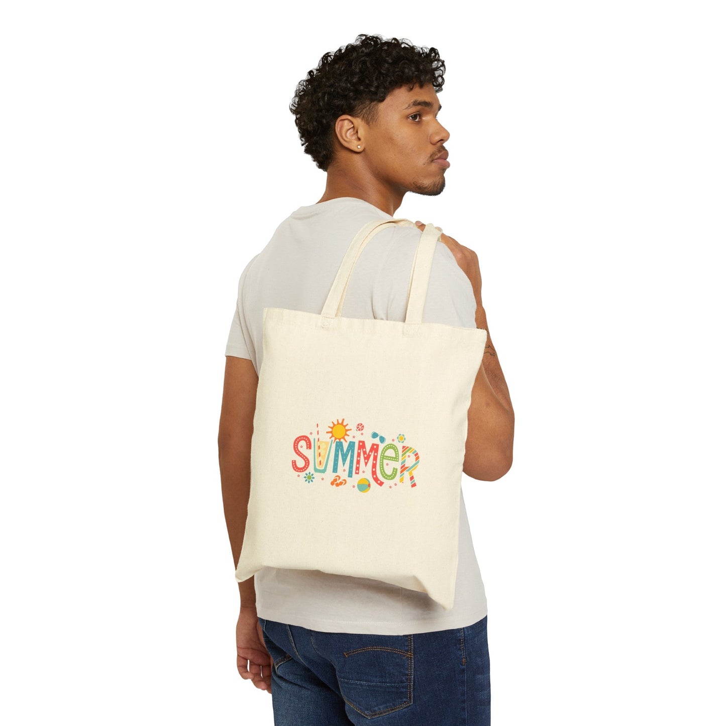 Cotton Canvas Tote Bag Summer - JennyCool