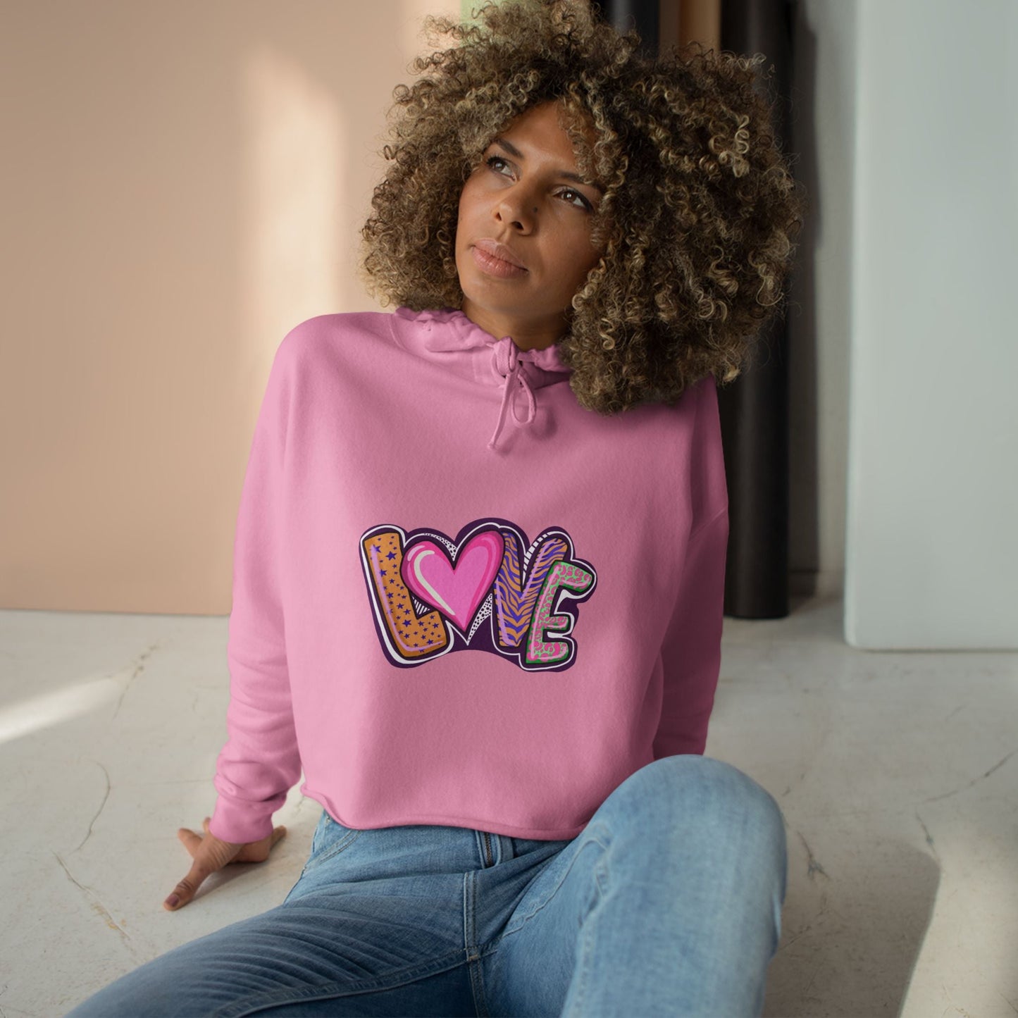 Crop Hoodie Love - Show your Love with Hoodies - JennyCool