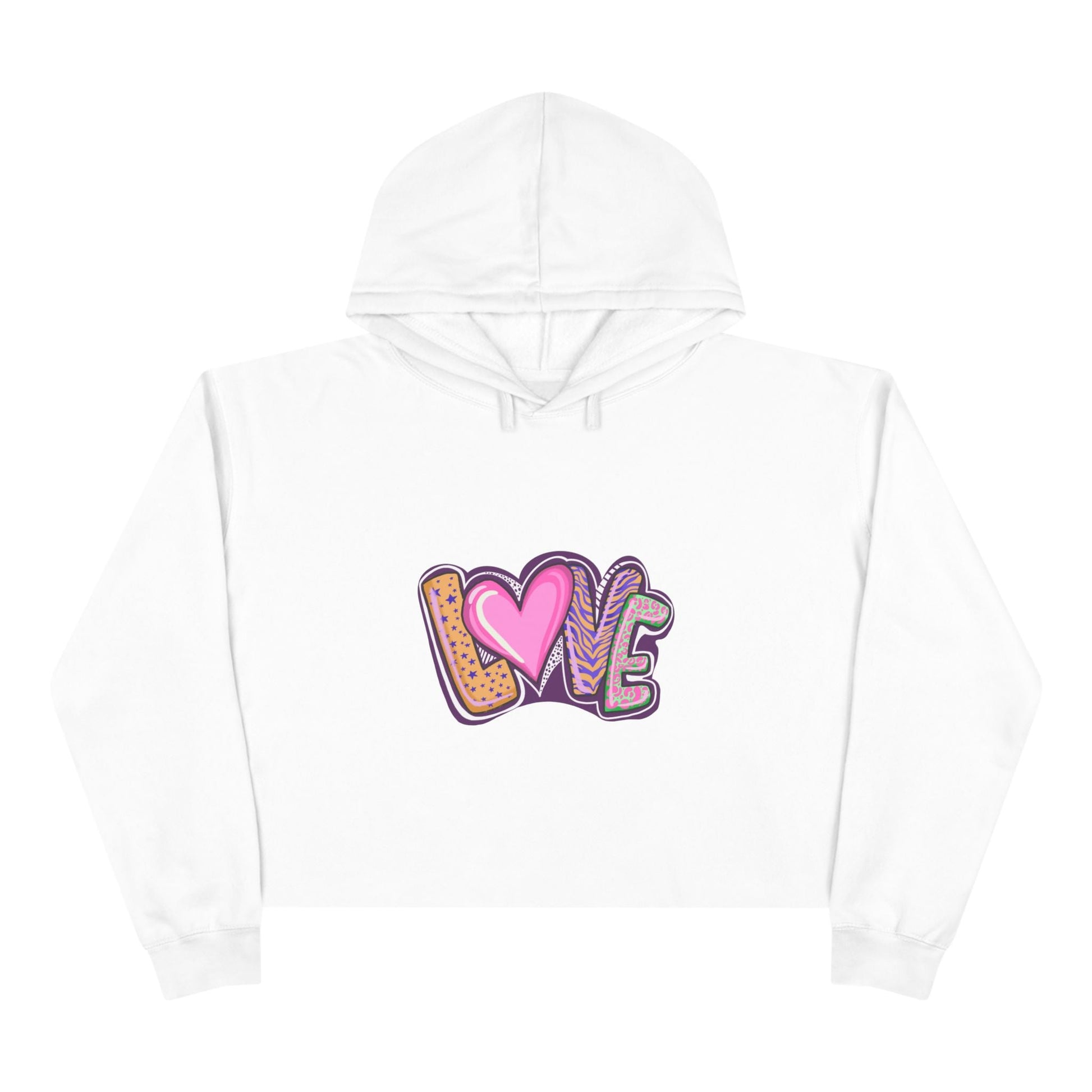 Crop Hoodie Love - Show your Love with Hoodies - JennyCool